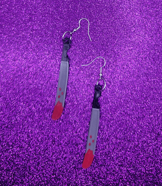 Machete Statement Earrings 3D Printed