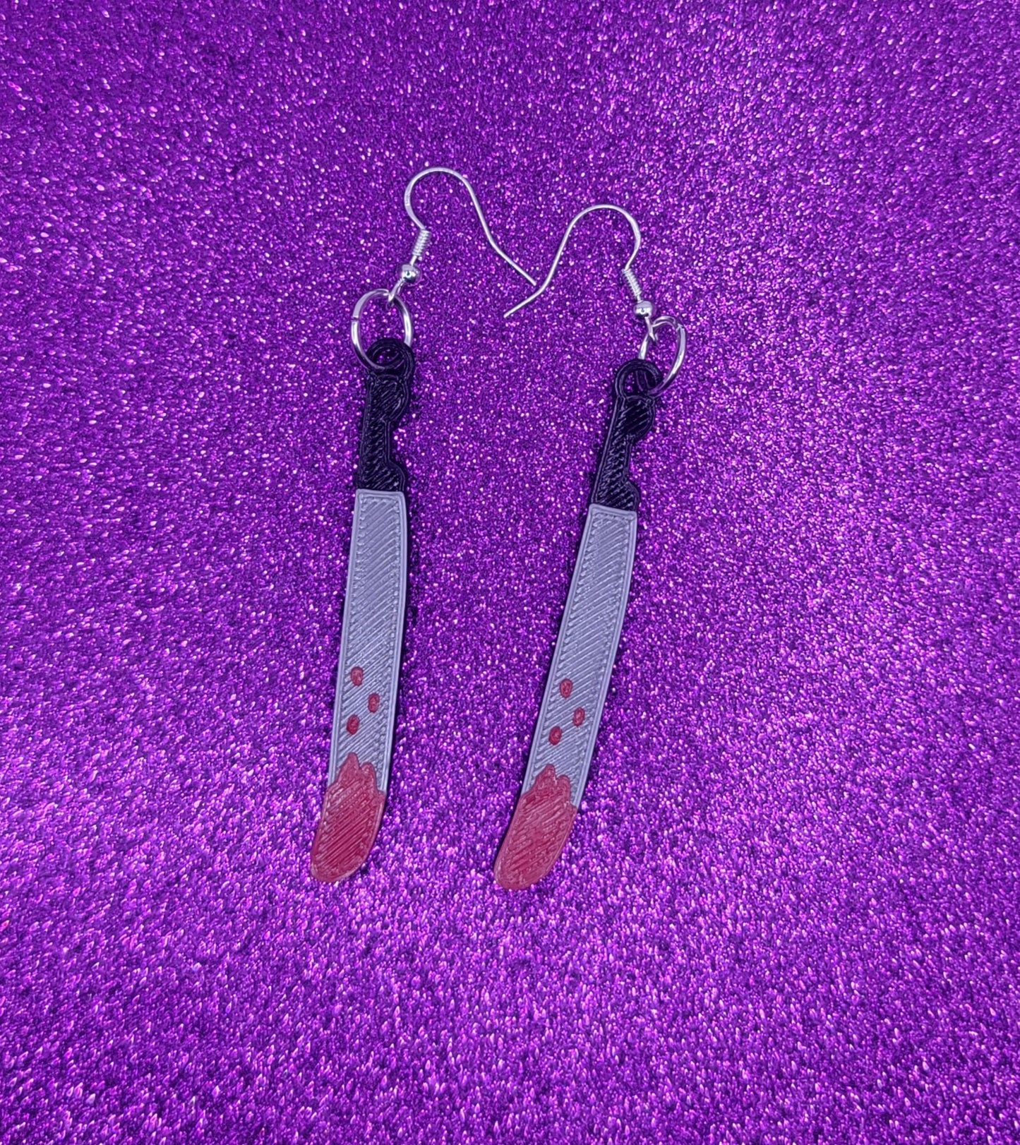 Machete Statement Earrings 3D Printed