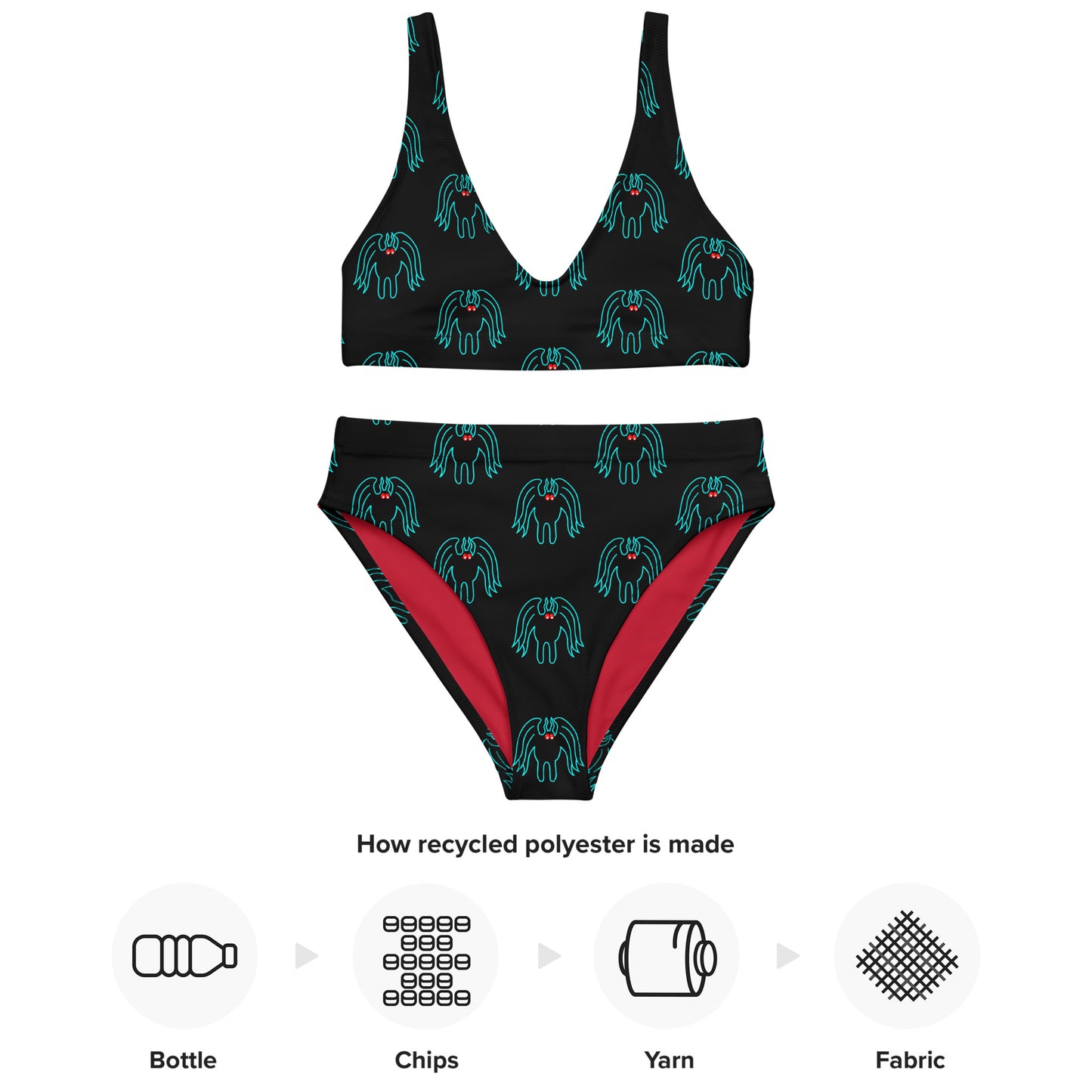 Mothman Cryptid High-Waisted Bikini Bottom
