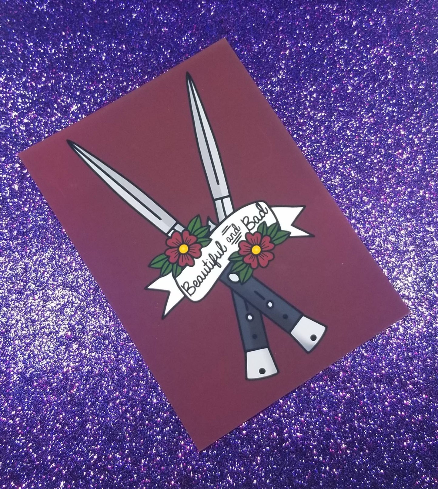 Beautiful and Bad Horror Movie Art Print 5"x7"