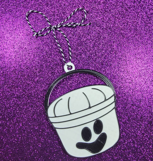 Halloween Ghost Bucket 3D Printed Spooky Christmas Ornament