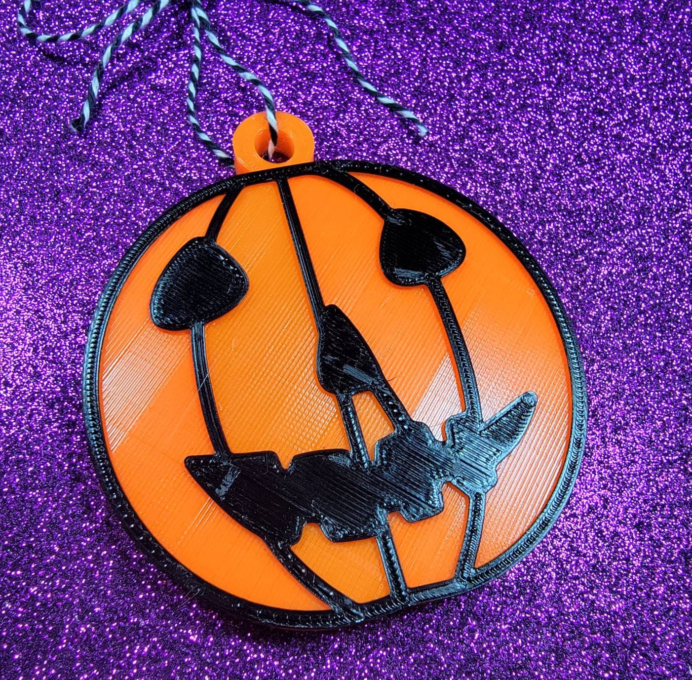 Halloween Pumpkin 3D Printed Spooky Christmas Ornament