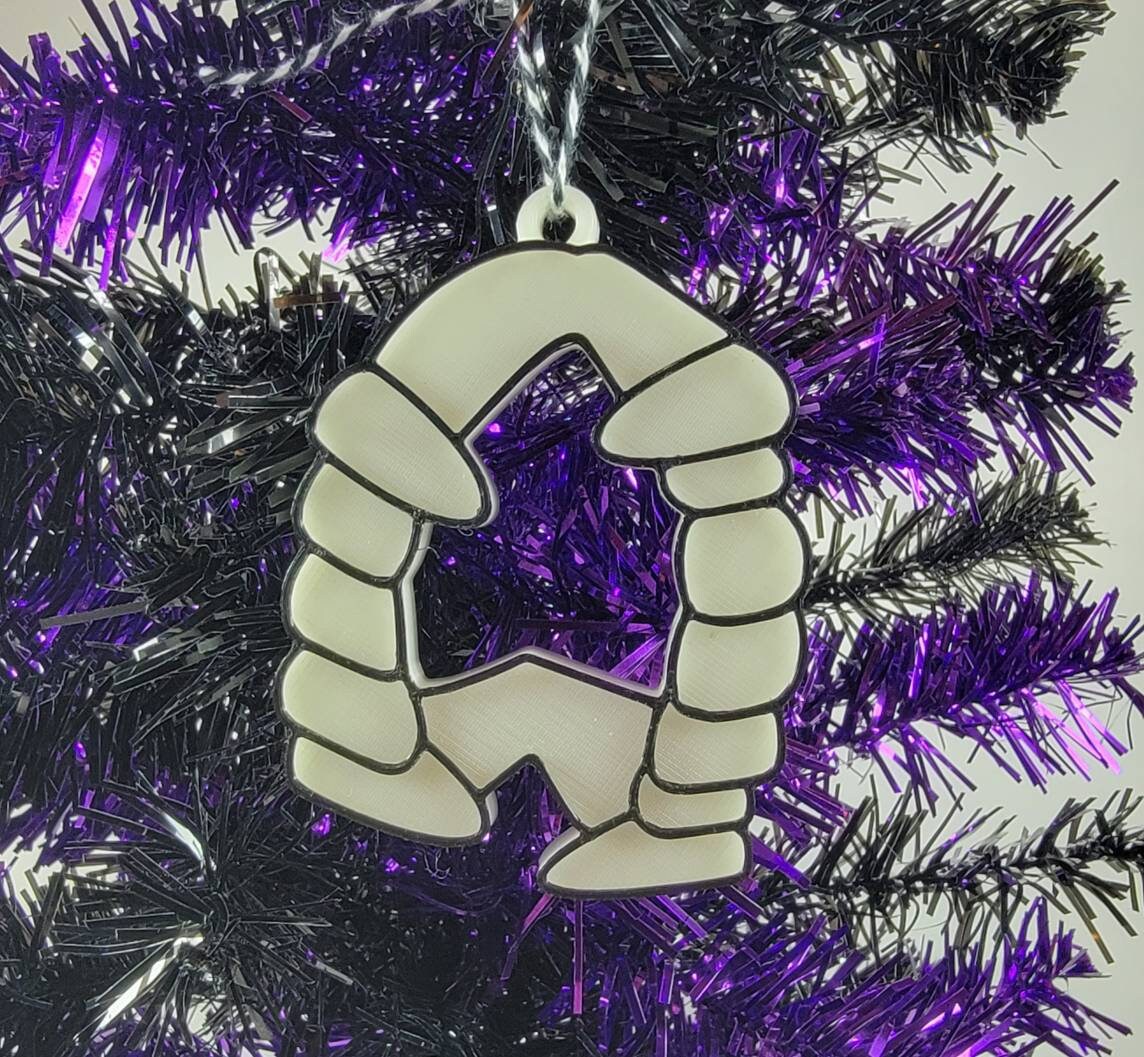 Vampire Teeth Glow In The Dark 3D Printed Spooky Christmas Ornament