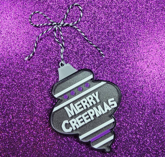 Merry Creepmas 3D Printed Spooky Christmas Ornament