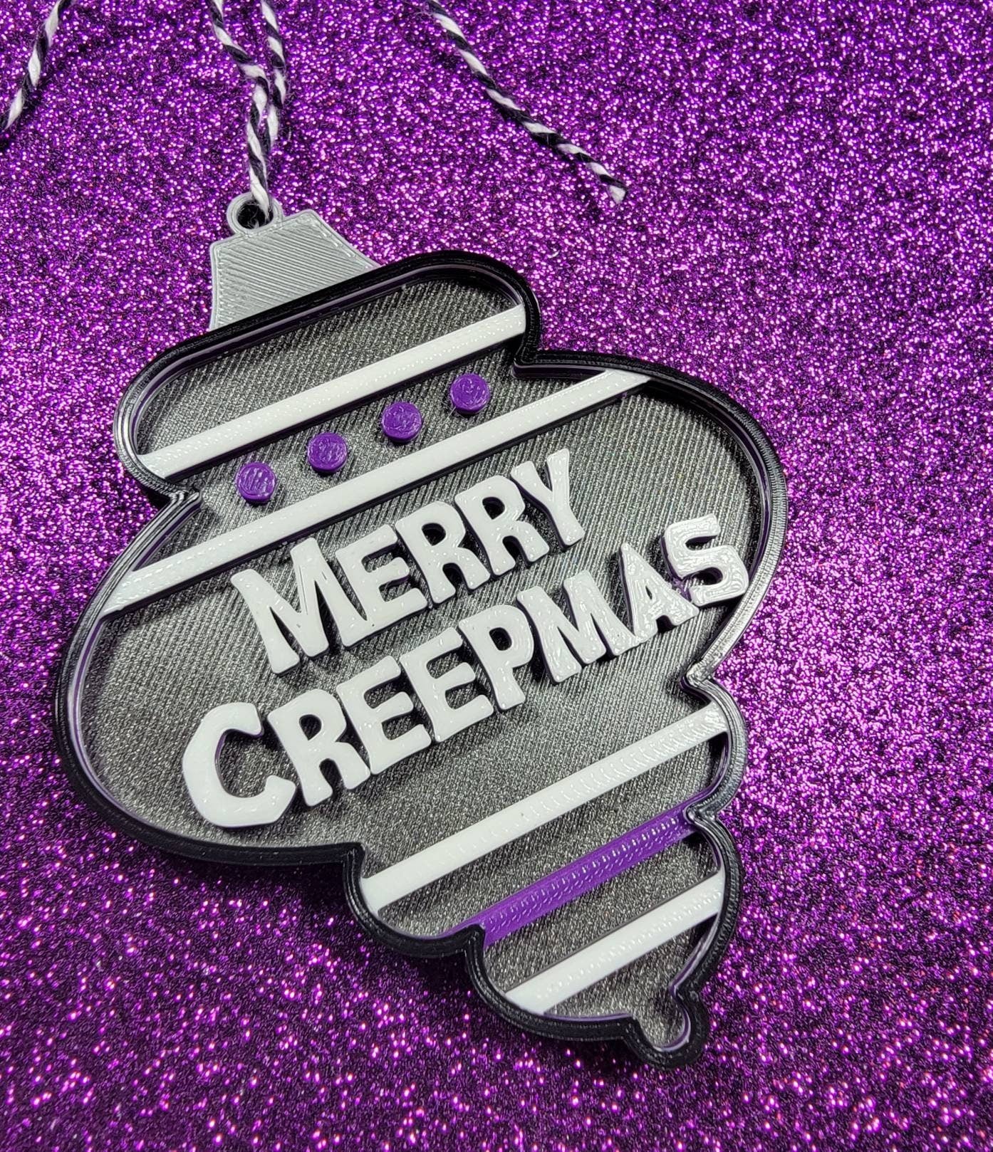 Merry Creepmas 3D Printed Spooky Christmas Ornament