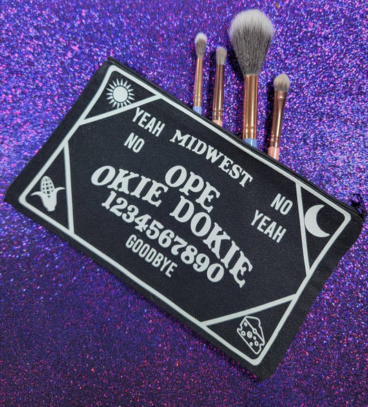 Midwest Ouija Zippered Pouch, Makeup Bag, Pencil Case 4.8"x8.4"