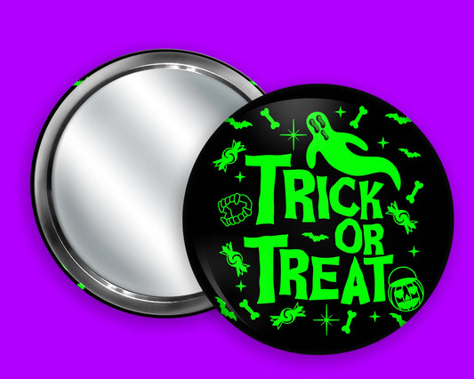 Trick Or Treat Halloween 3" Pocket Mirror