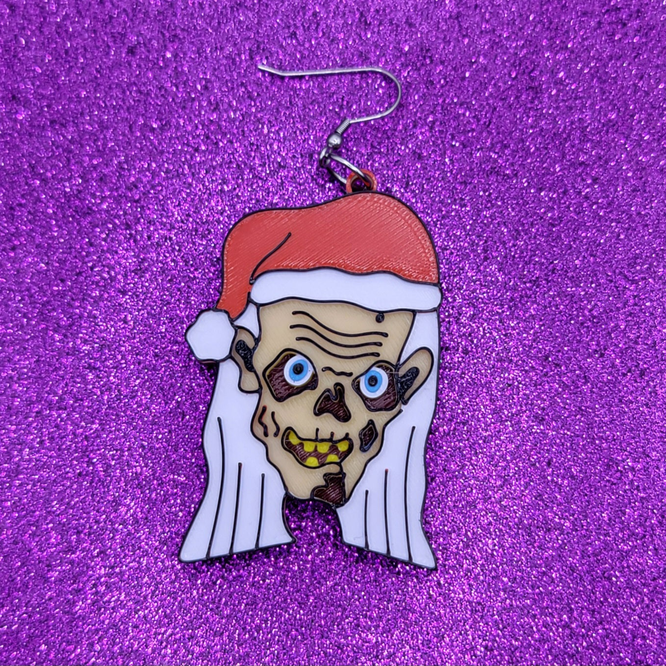 Christmas Cryptkeeper Earrings 3D Printed