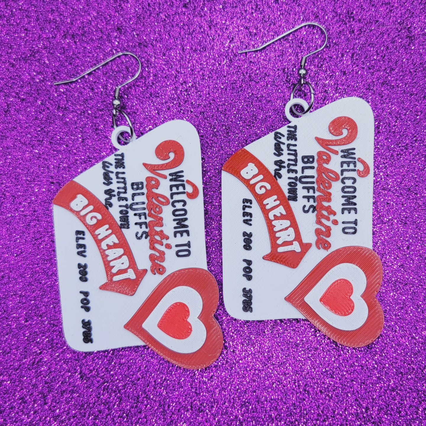 Valentine Bluffs Statement Earrings 3D Printed