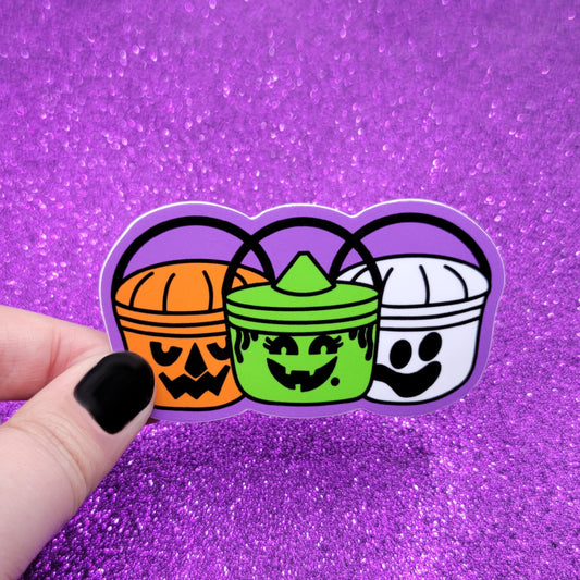 Halloween Buckets Sticker 2"x3"