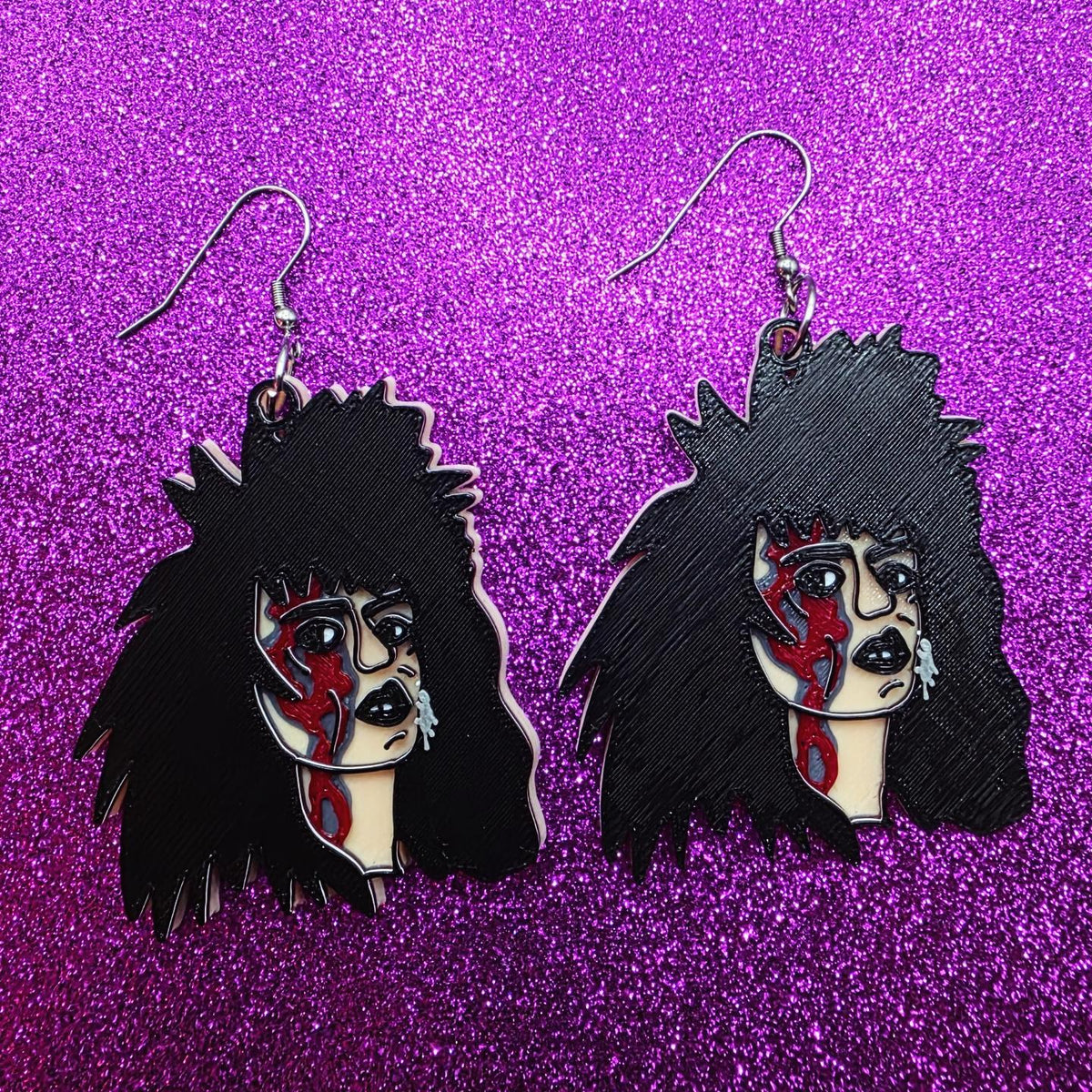 Sammi Horror Movie Statement Earrings 3D Printed
