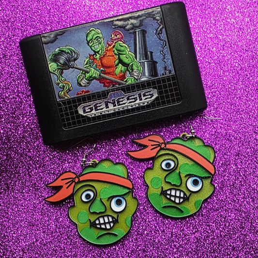Toxie Horror Movie Statement Earrings 3D Printed