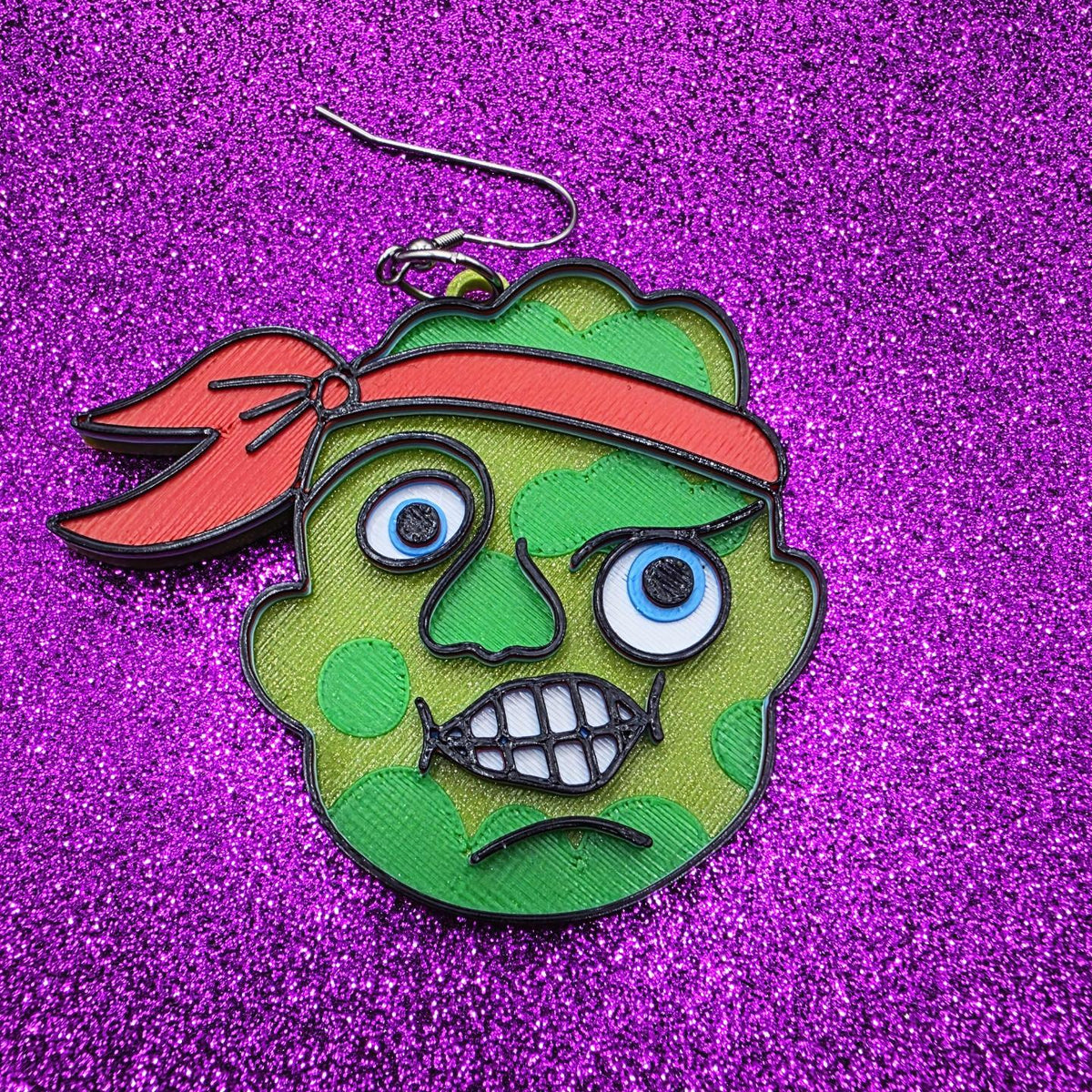 Toxie Horror Movie Statement Earrings 3D Printed