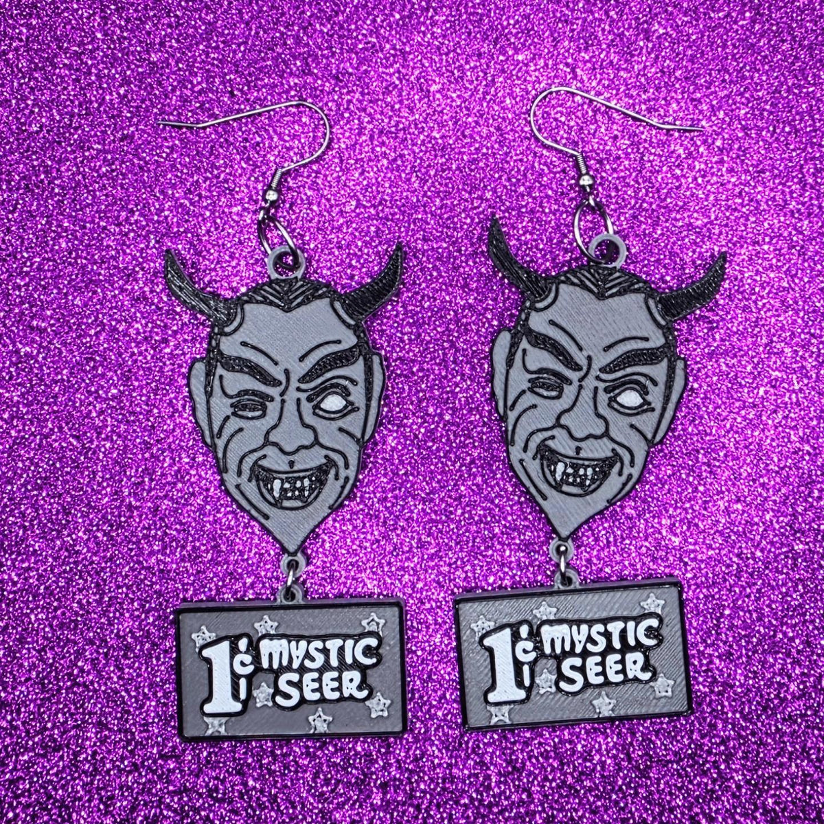 Mystic Seer Statement Earrings 3D Printed
