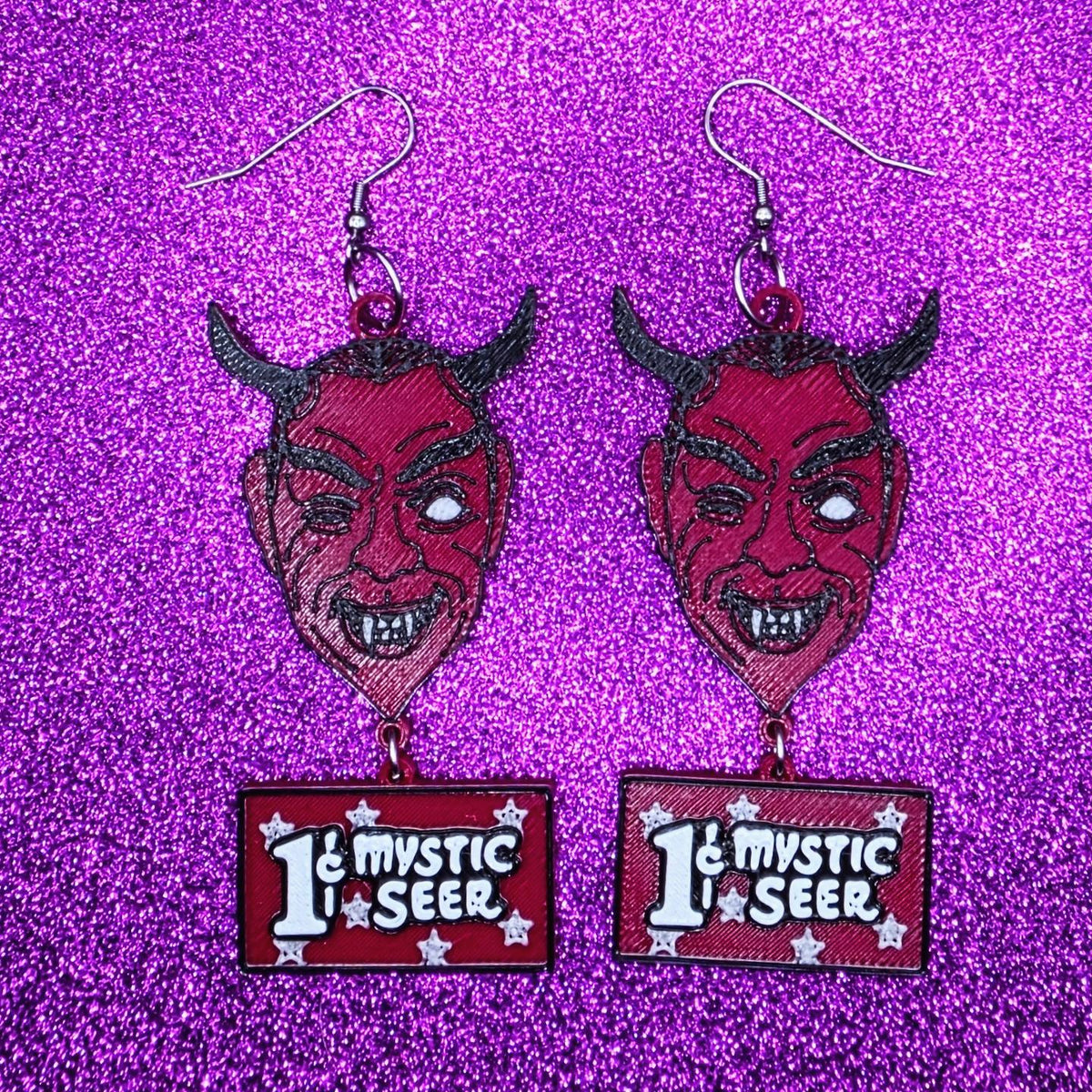 Mystic Seer Statement Earrings 3D Printed