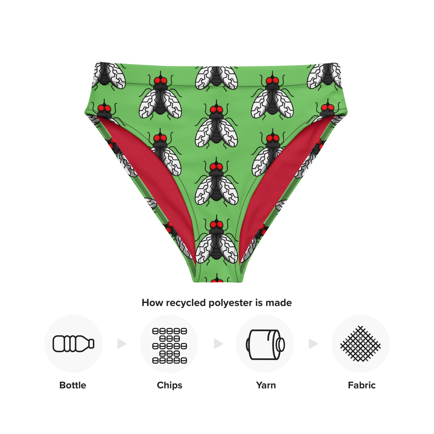 Fly high-waisted bikini bottom