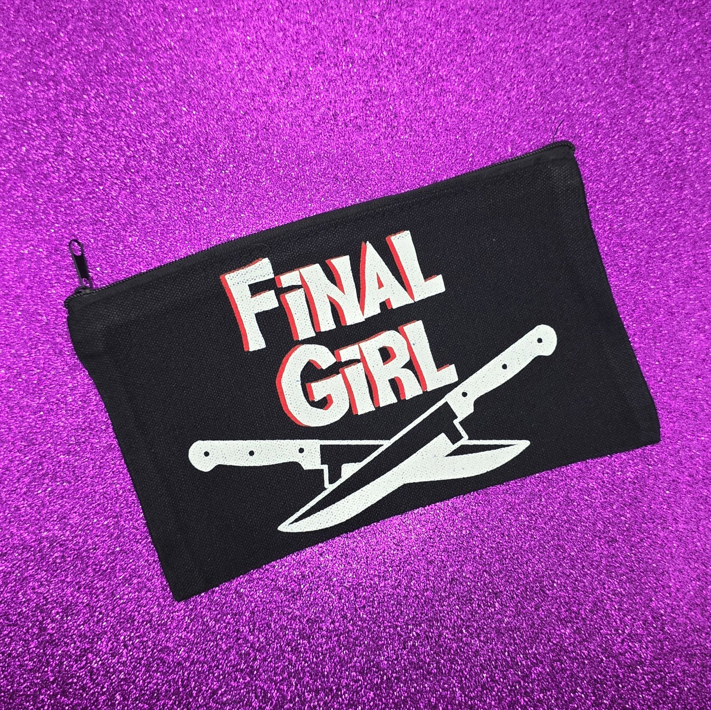 Final Girl Zippered Pouch, Makeup Bag, Pencil Case 4.8"x8.4"