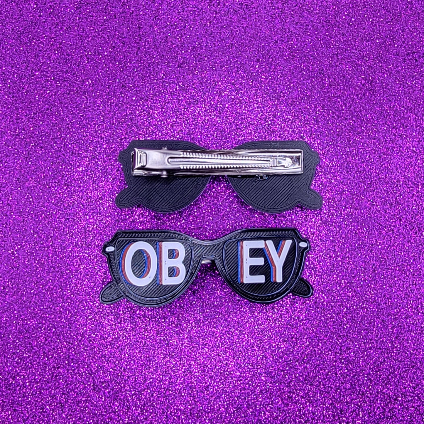 Obey Glasses Horror Movie Hair Clips