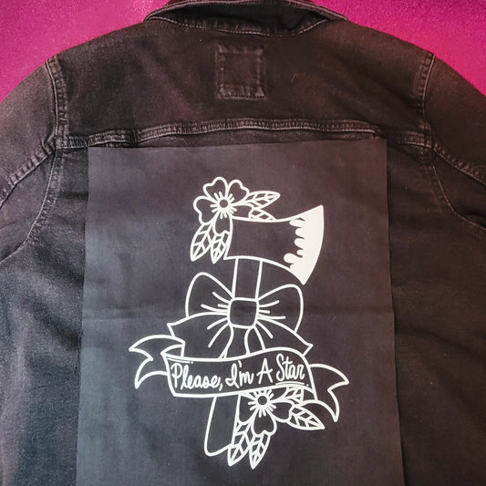 Please I'm A Star Pearl Axe Canvas Back Patch