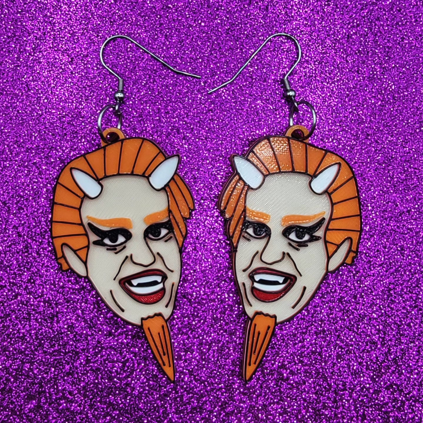 Forbidden Statement Earrings 3D Printed