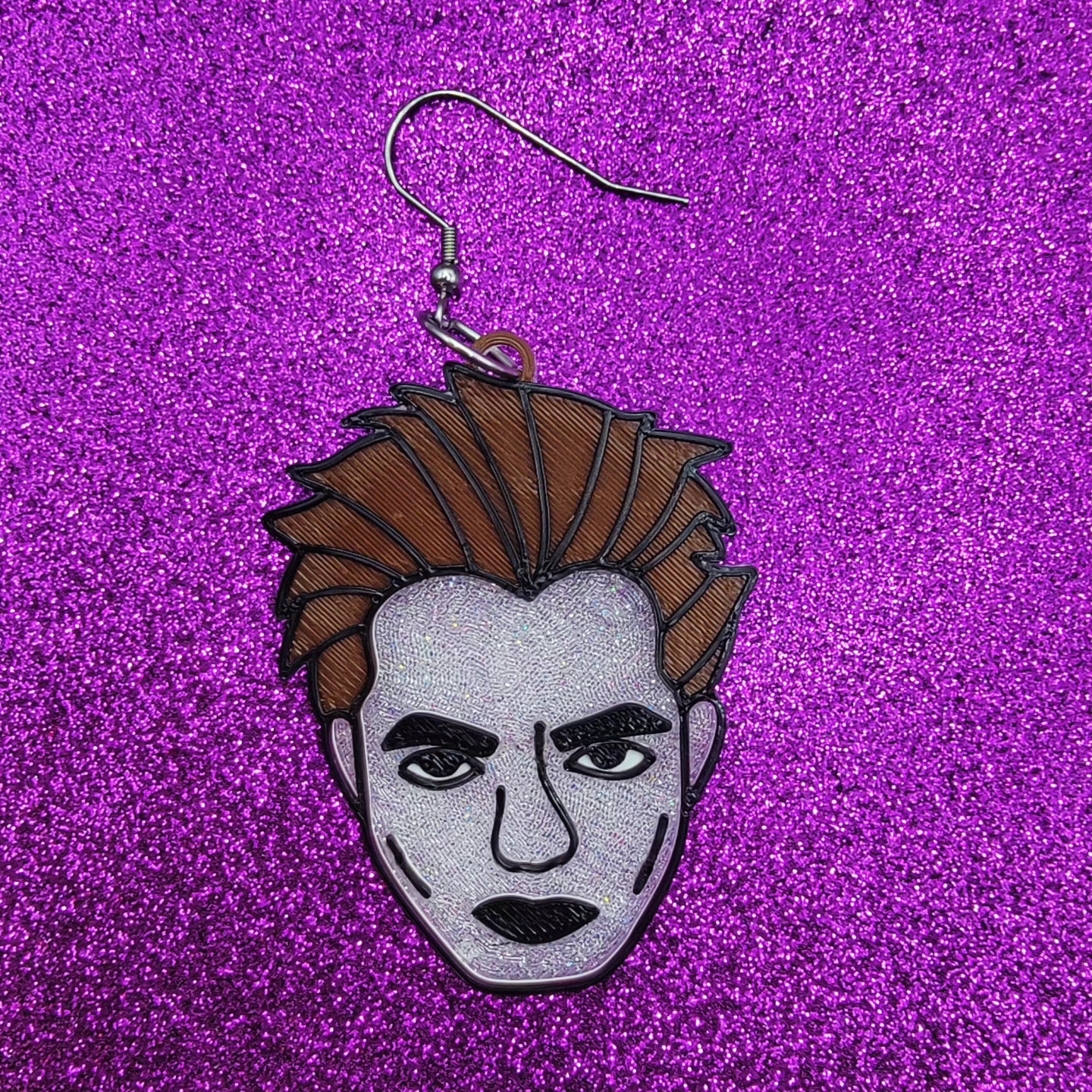 Sparkle Vampire Statement Earrings 3D Printed