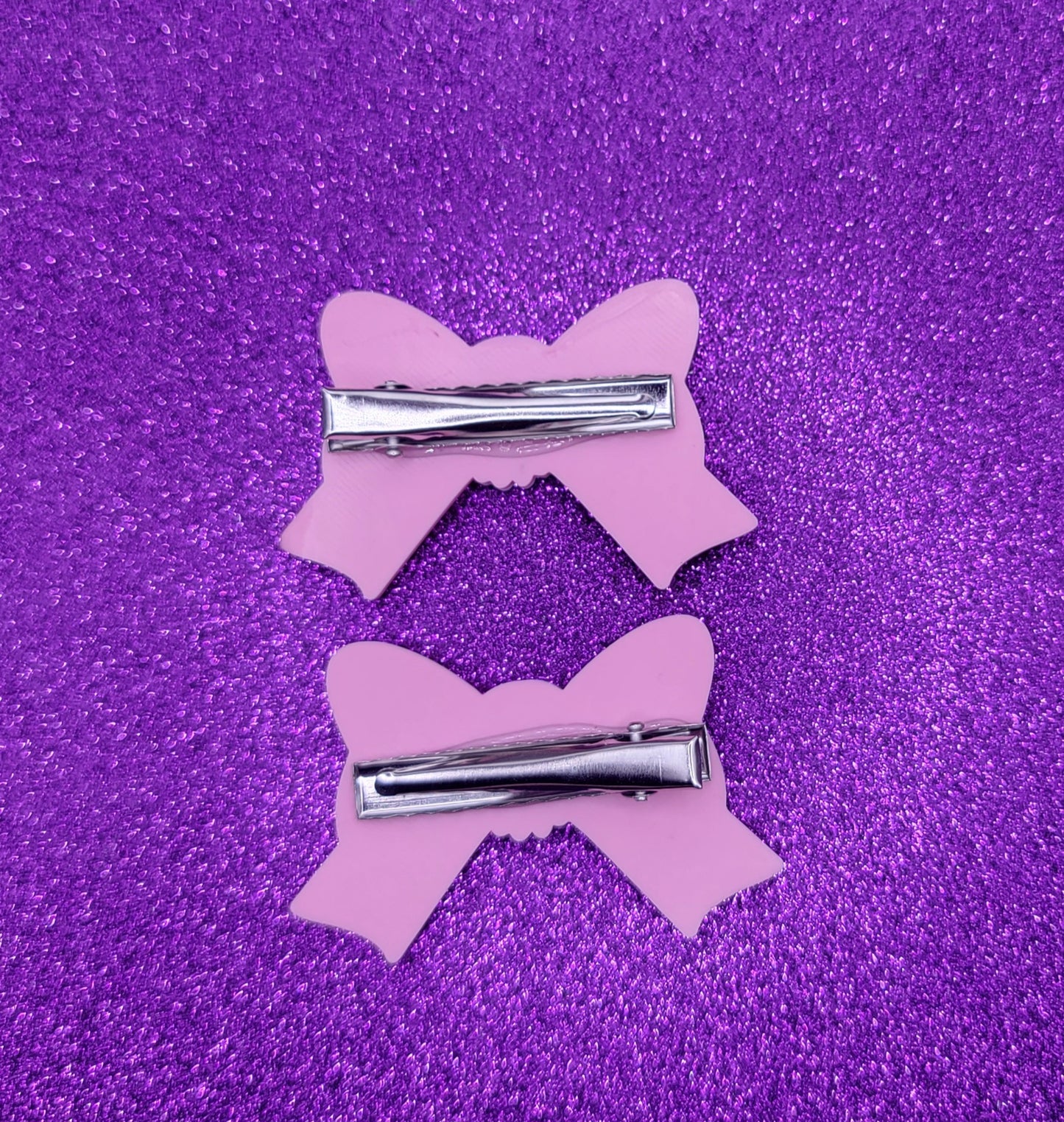 Pink Skull Bow Halloween Hair Clips