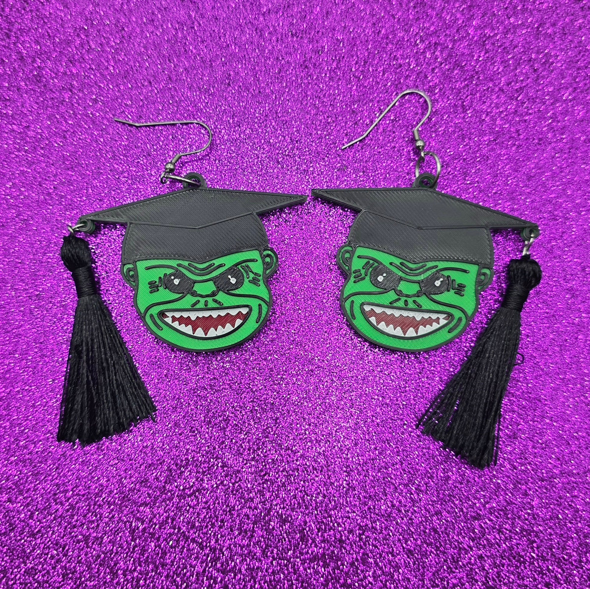 College Ghoulie Horror Movie Statement Earrings 3D Printed