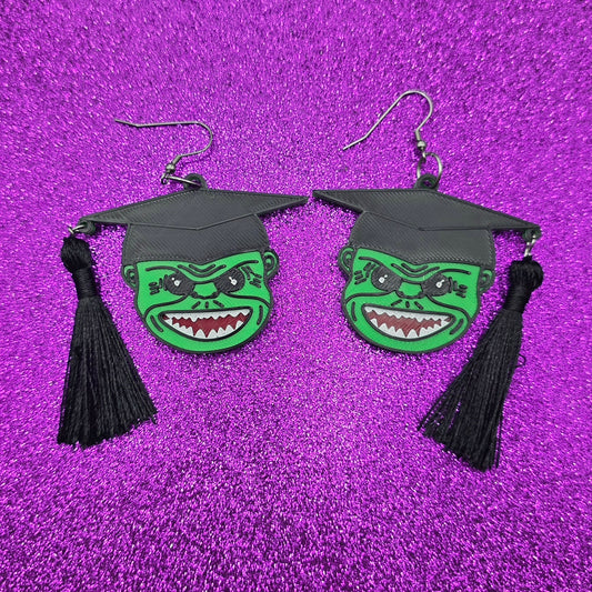 College Ghoulie Horror Movie Statement Earrings 3D Printed