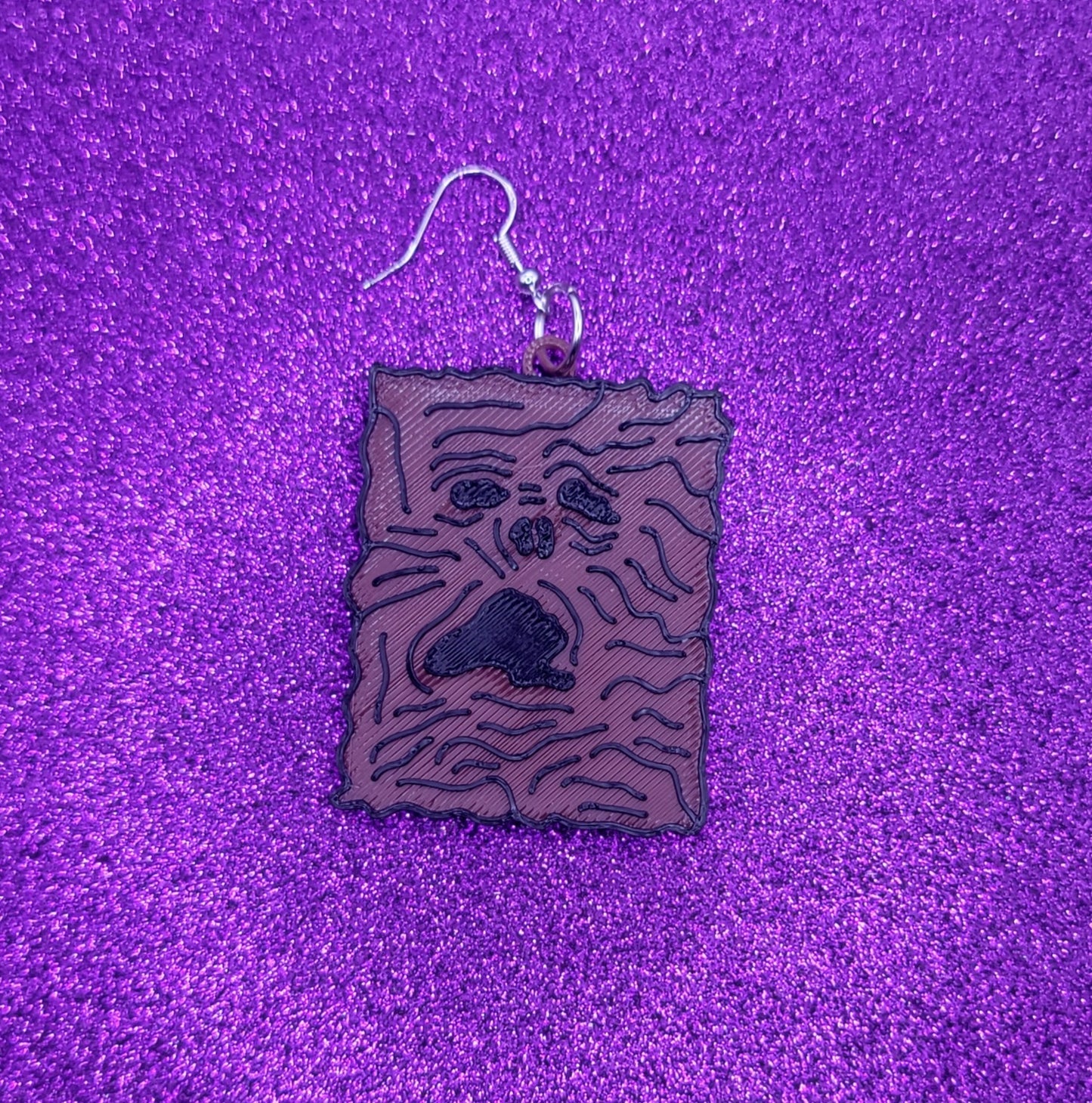 Necronomicon Horror Movie Statement Earrings 3D Printed