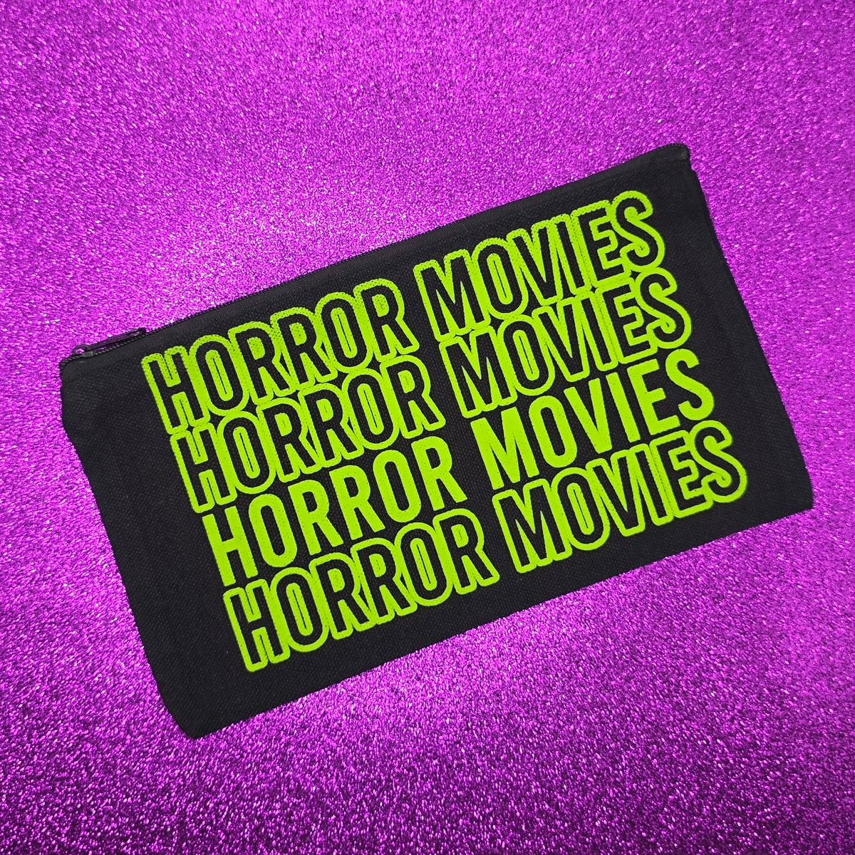 Horror Movies Zippered Pouch, Makeup Bag, Pencil Case 4.8"x8.4"