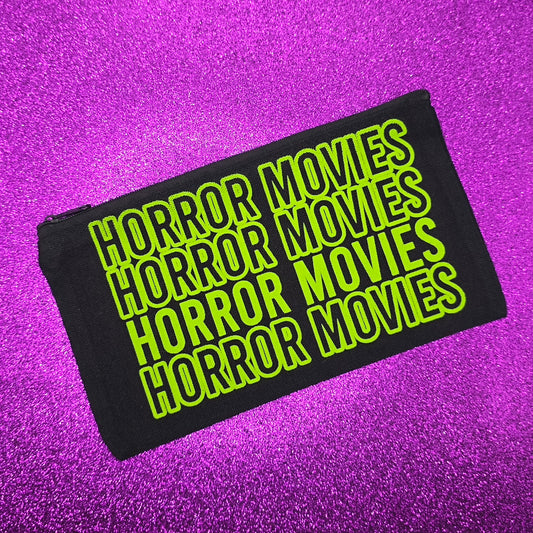 Horror Movies Zippered Pouch, Makeup Bag, Pencil Case 4.8"x8.4"