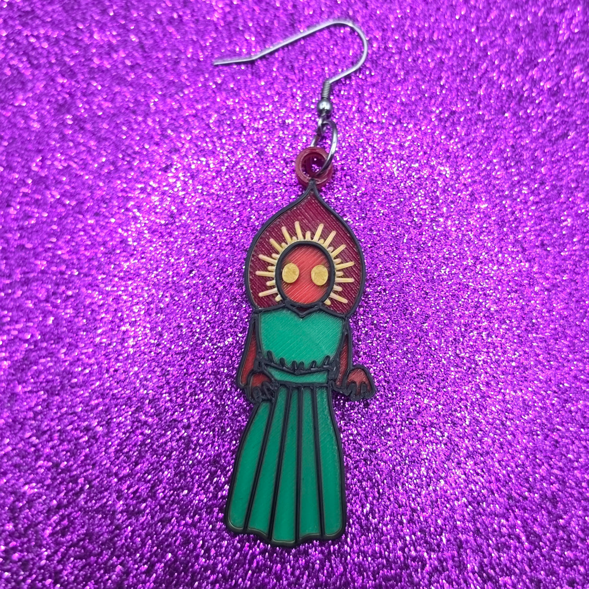 Flatwoods Monster Cryptid Statement Earrings 3D Printed