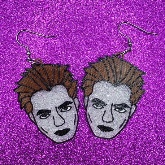 Sparkle Vampire Statement Earrings 3D Printed