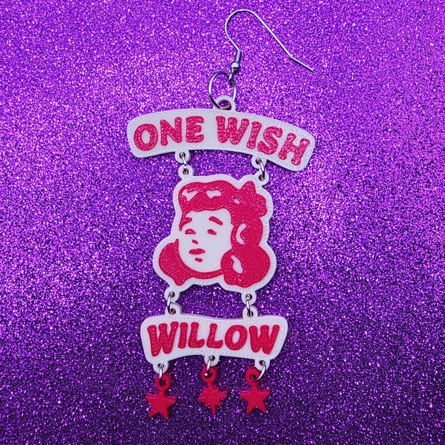 Wish Statement Earrings 3D Printed