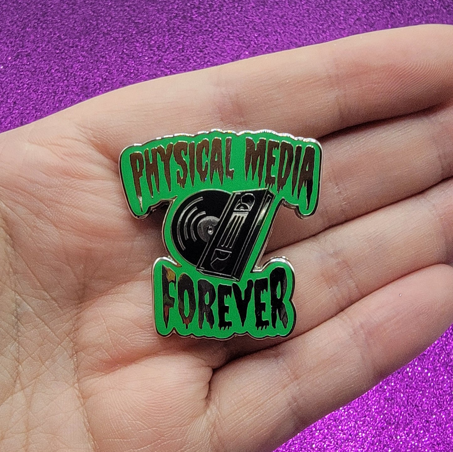 Physical Media Forever Enamel Pin