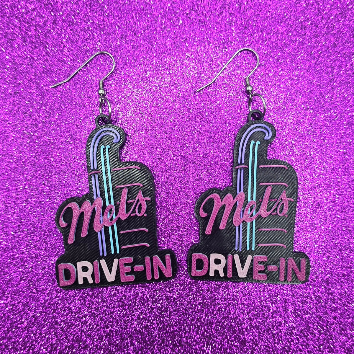 Mels Halloween Statement Earrings 3D Printed