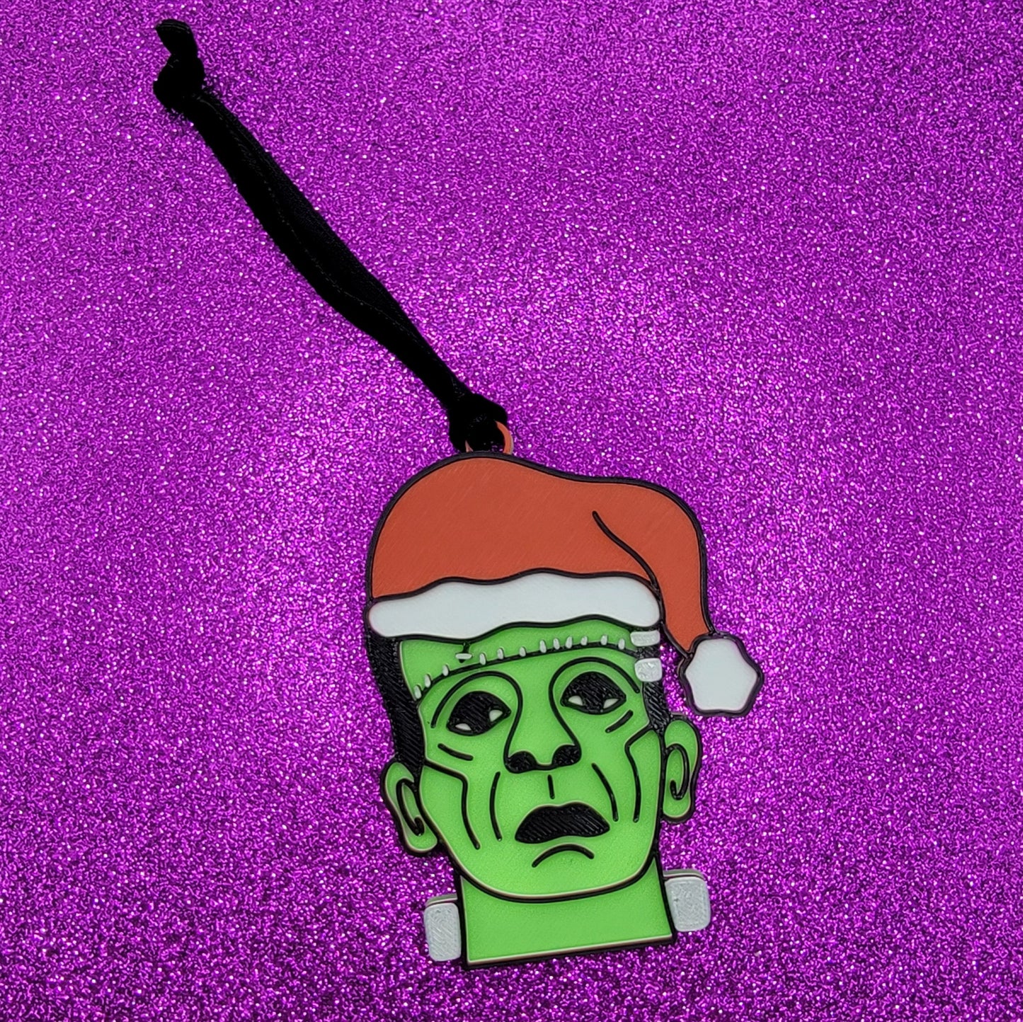 Santa Frankenstein 3D Printed Christmas Ornament