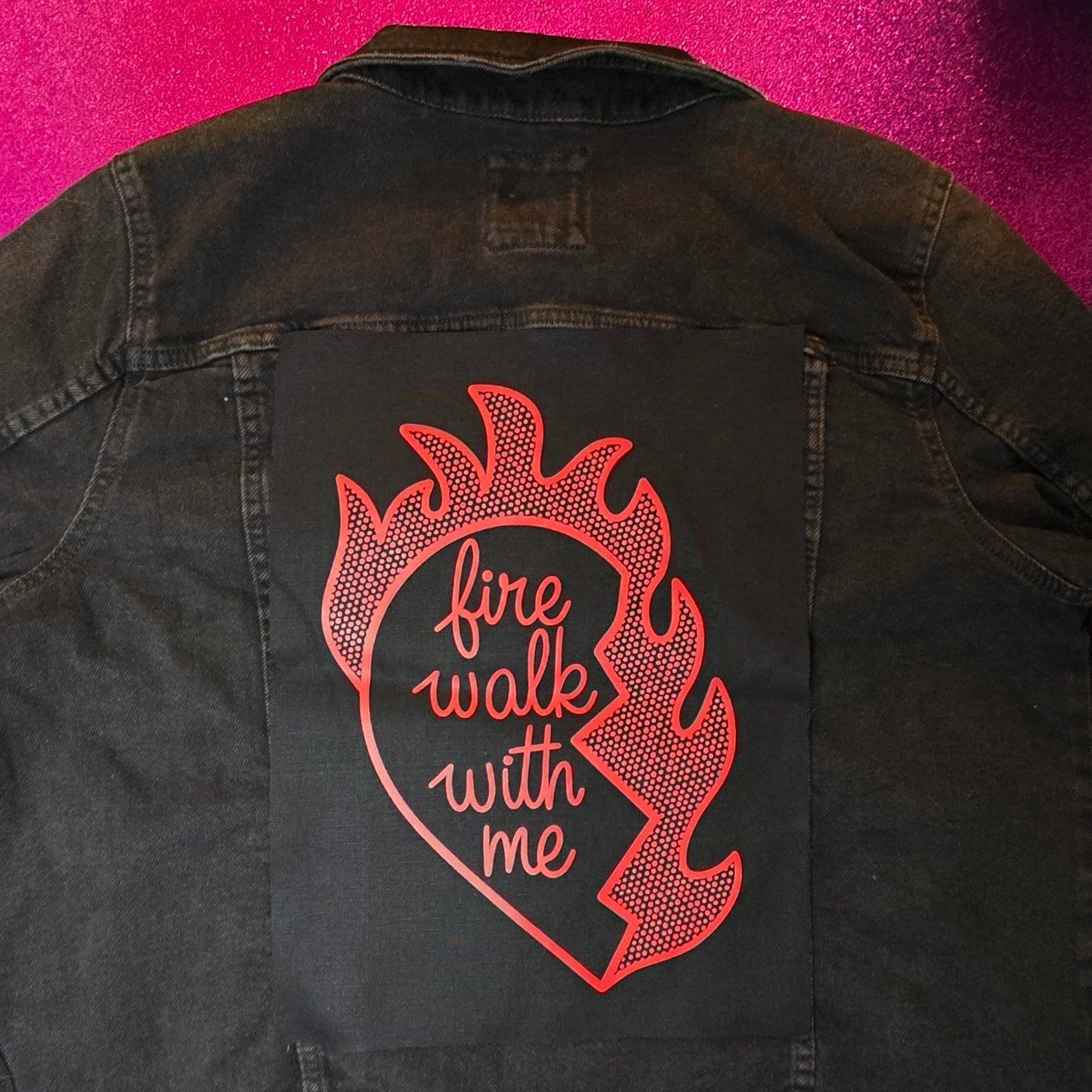 Fire Walk With Me Canvas Back Patch