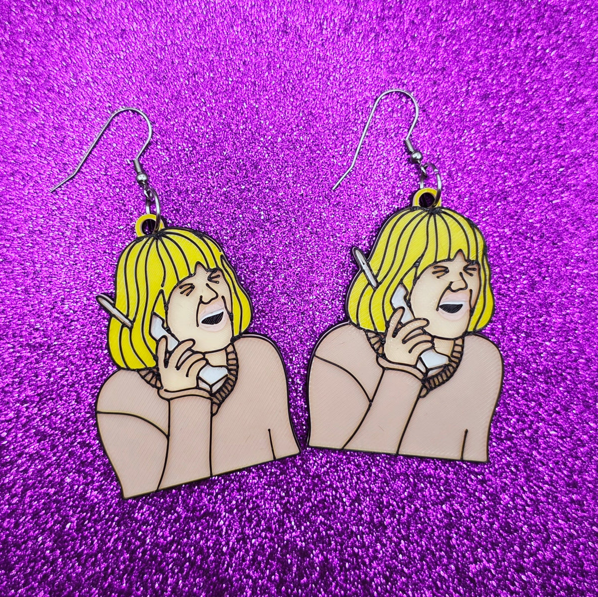 Casey Horror Movie Statement Earrings 3D Printed