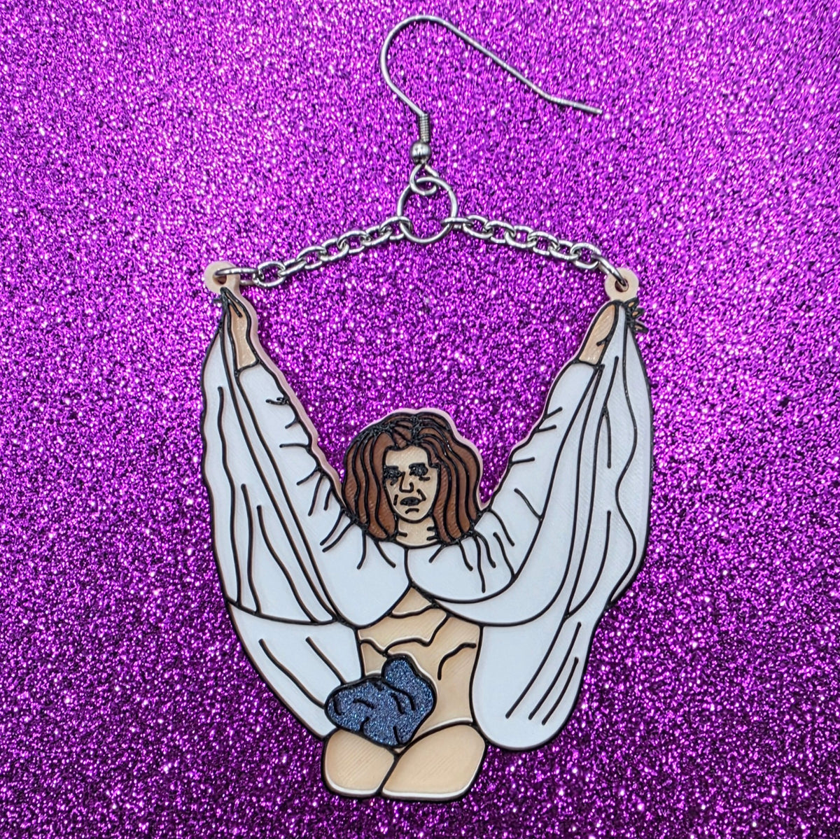Brood Horror Movie Statement Earrings 3D Printed