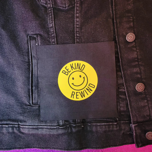 Be Kind Rewind VHS Sticker Small Canvas Patch