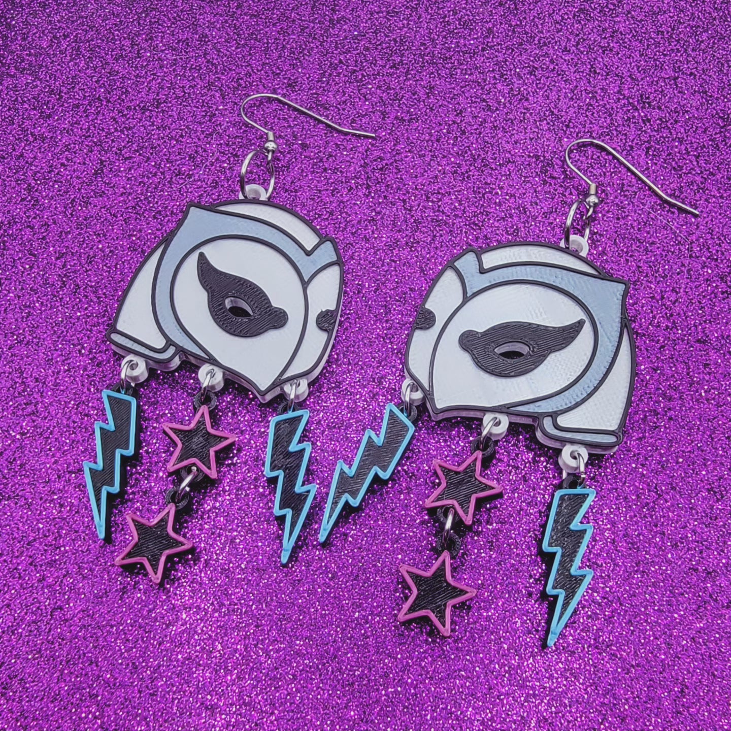 Phantom Of The Paradise Statement Earrings 3D Printed