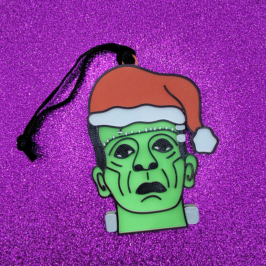 Santa Frankenstein 3D Printed Christmas Ornament