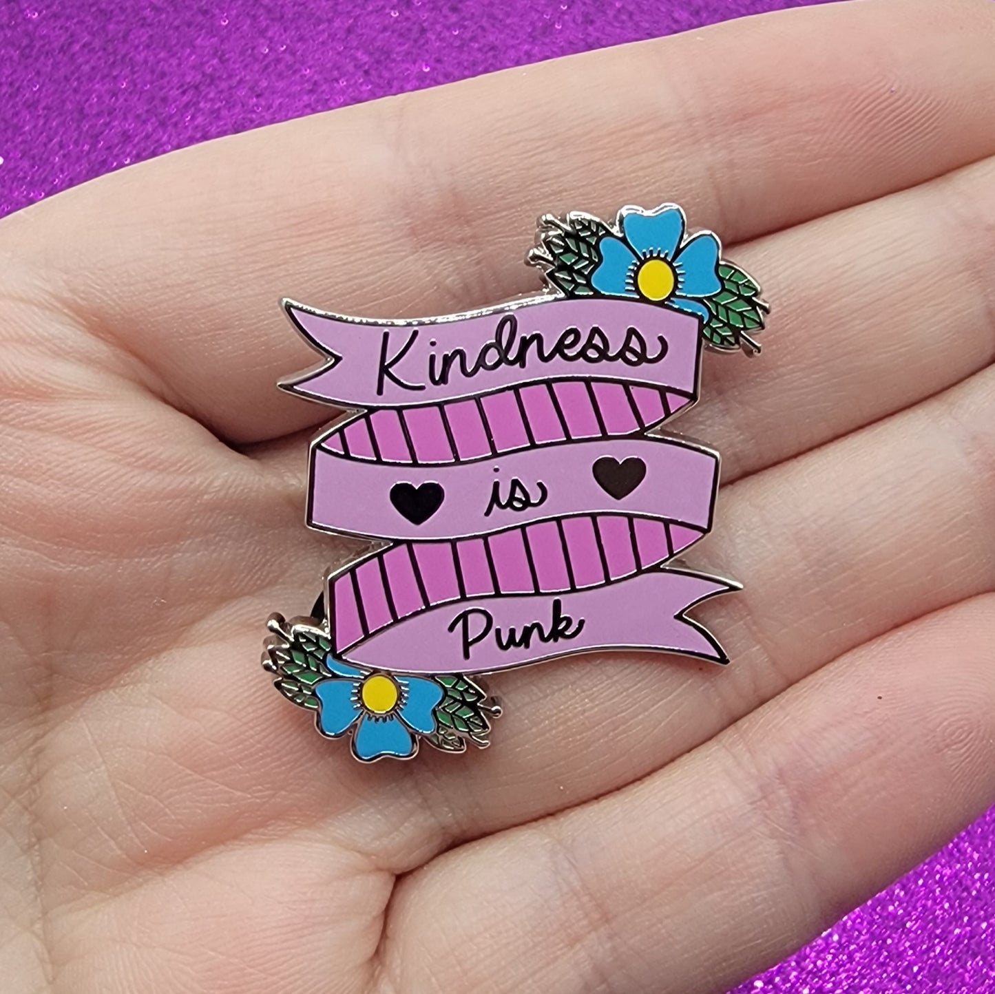 Kindness Is Punk Enamel Pin