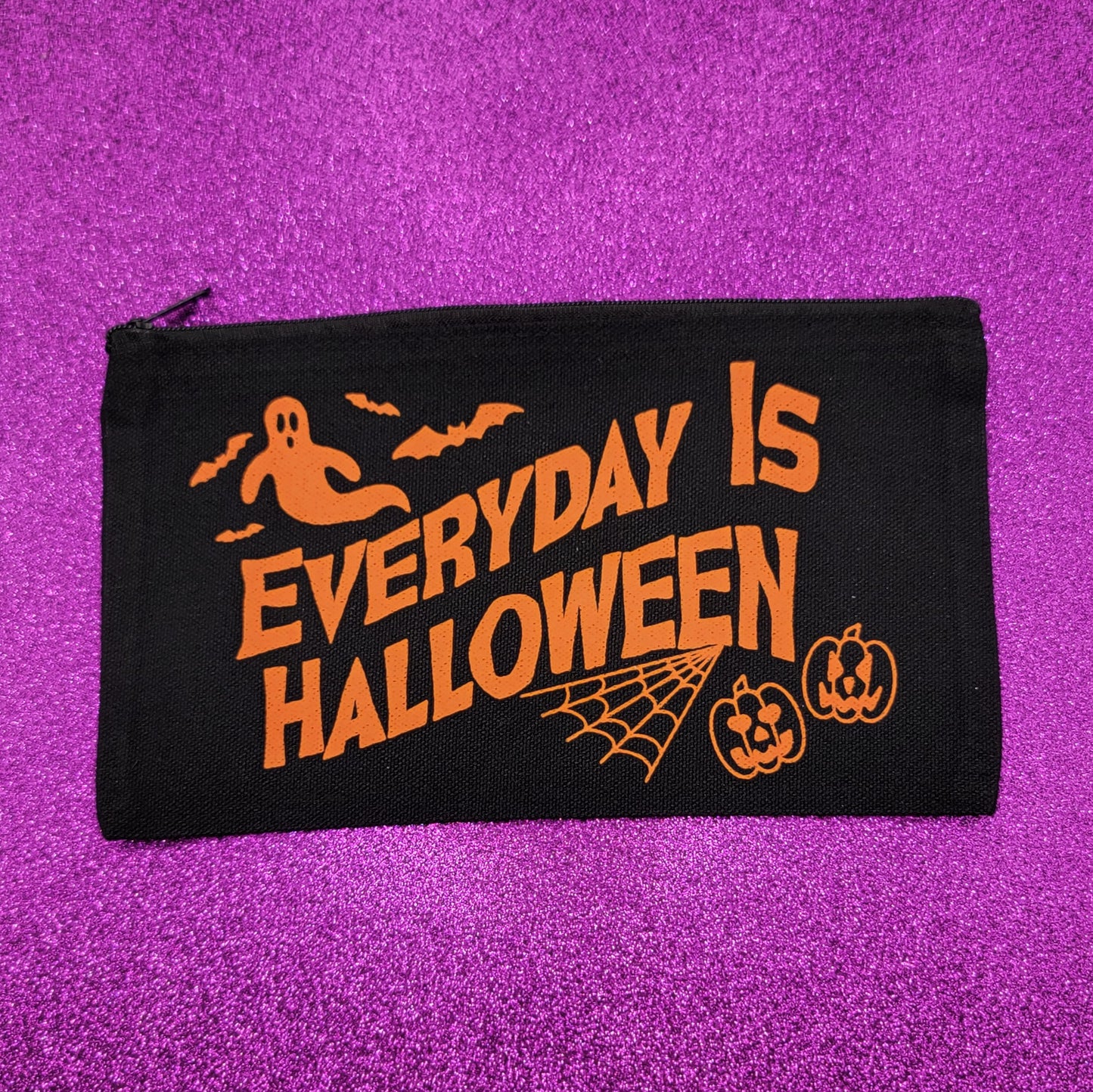 Everyday Is Halloween Zippered Pouch, Makeup Bag, Pencil Case 4.8"x8.4"