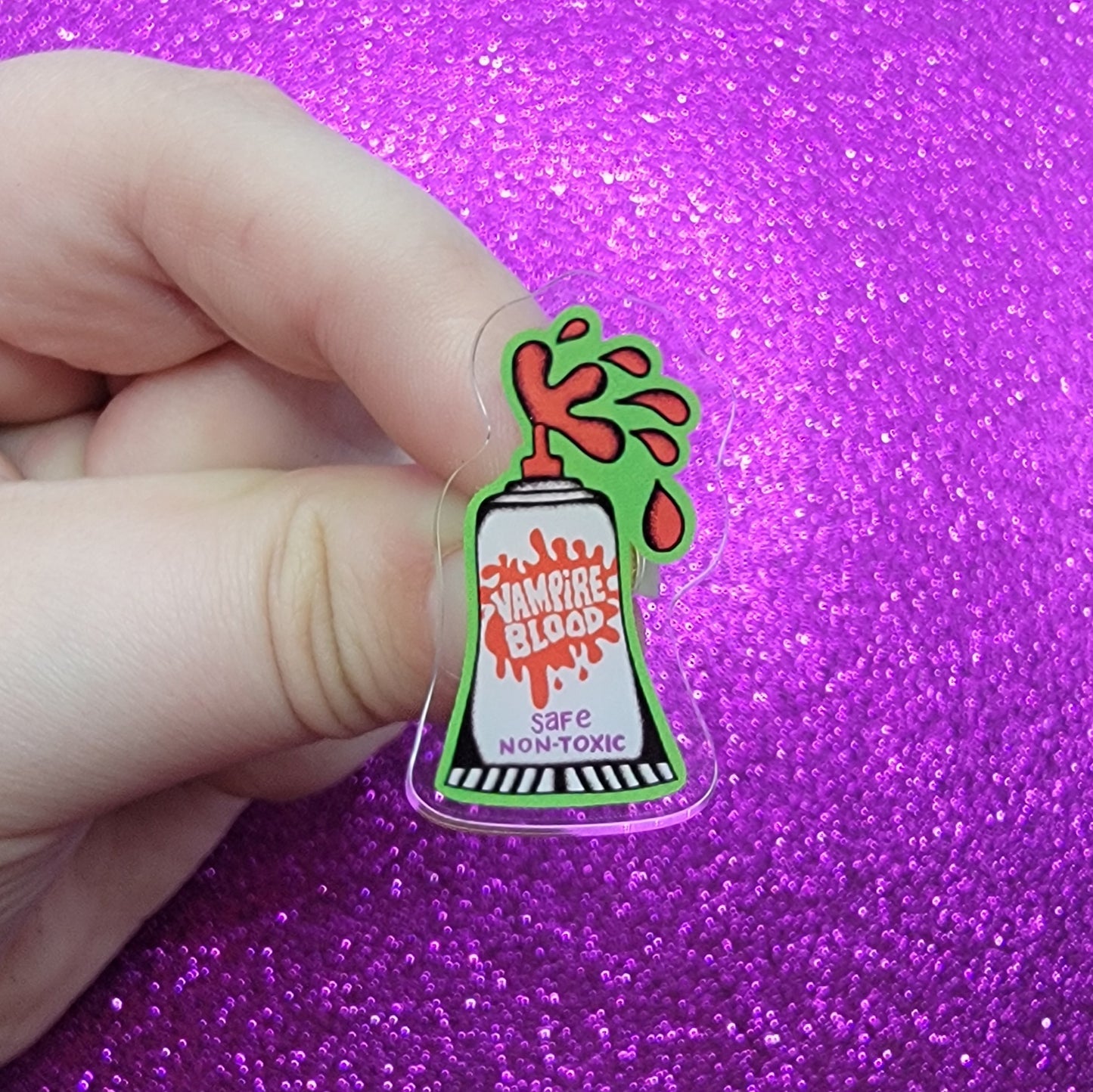 Vampire Blood Acrylic Pin