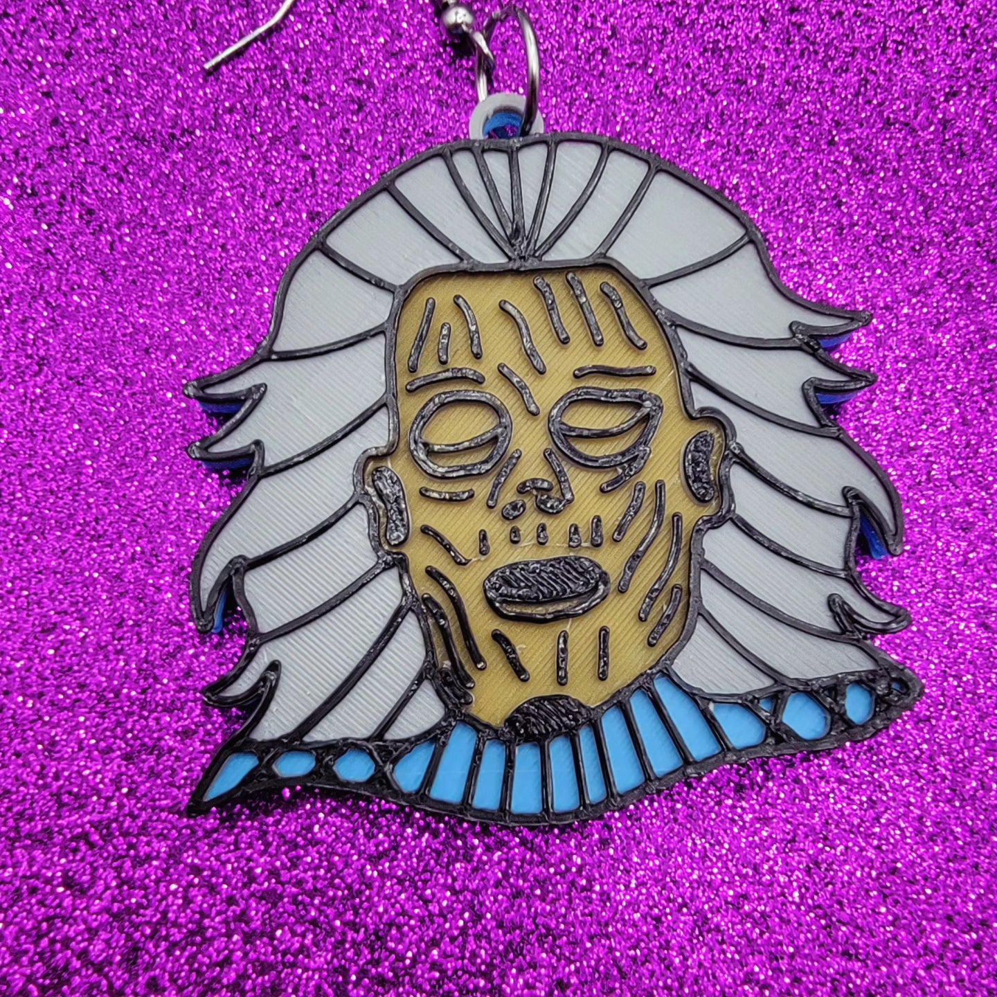 Pamela Shrine Horror Movie Statement Earrings 3D Printed