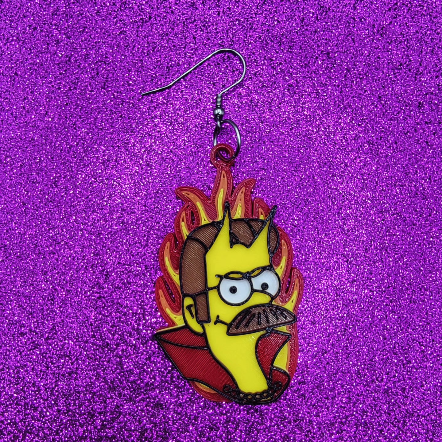 Devil Ned Statement Earrings 3D Printed