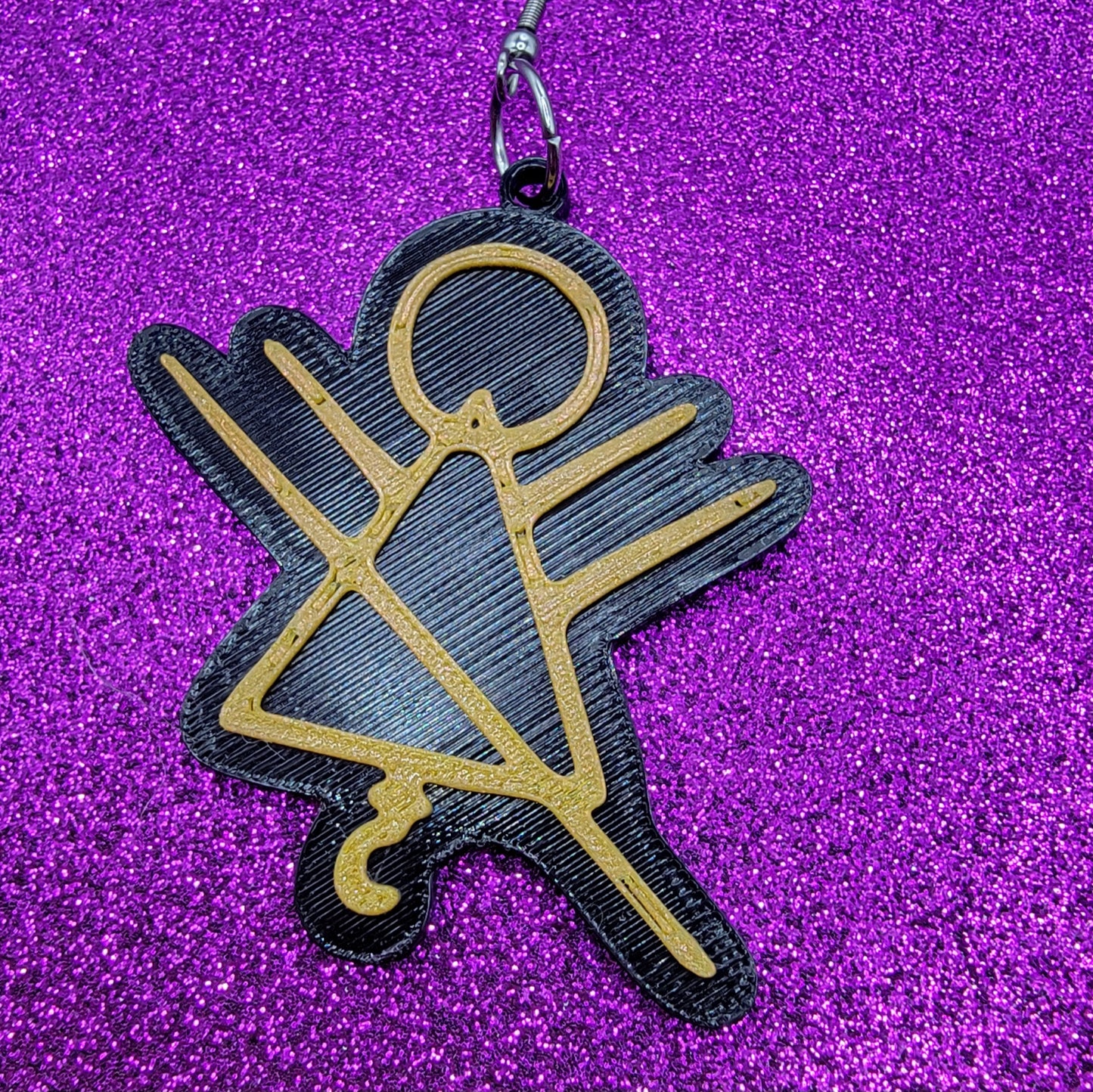 Yellowjackets Rune Statement Earrings 3D Printed