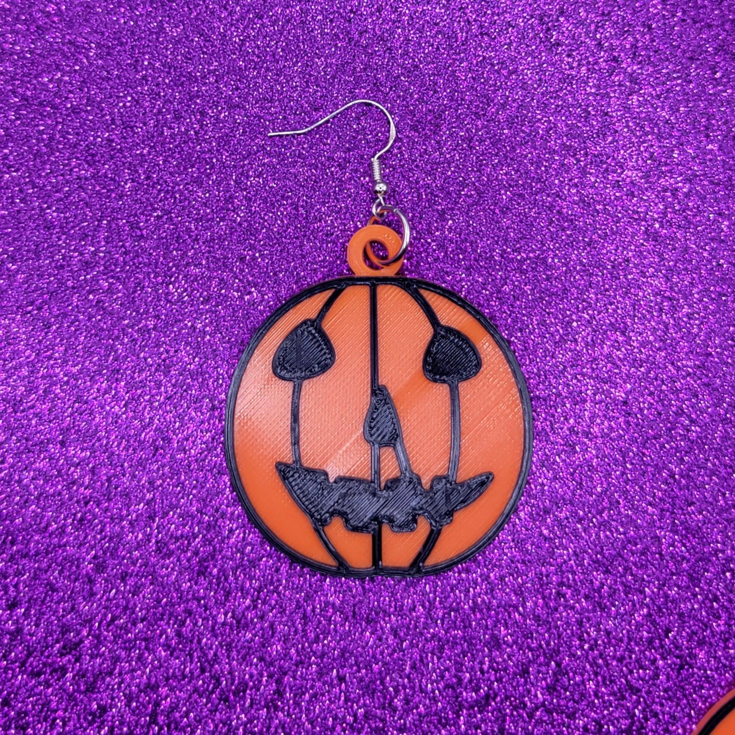 Halloween Pumpkin Statement Earrings 3D Printed